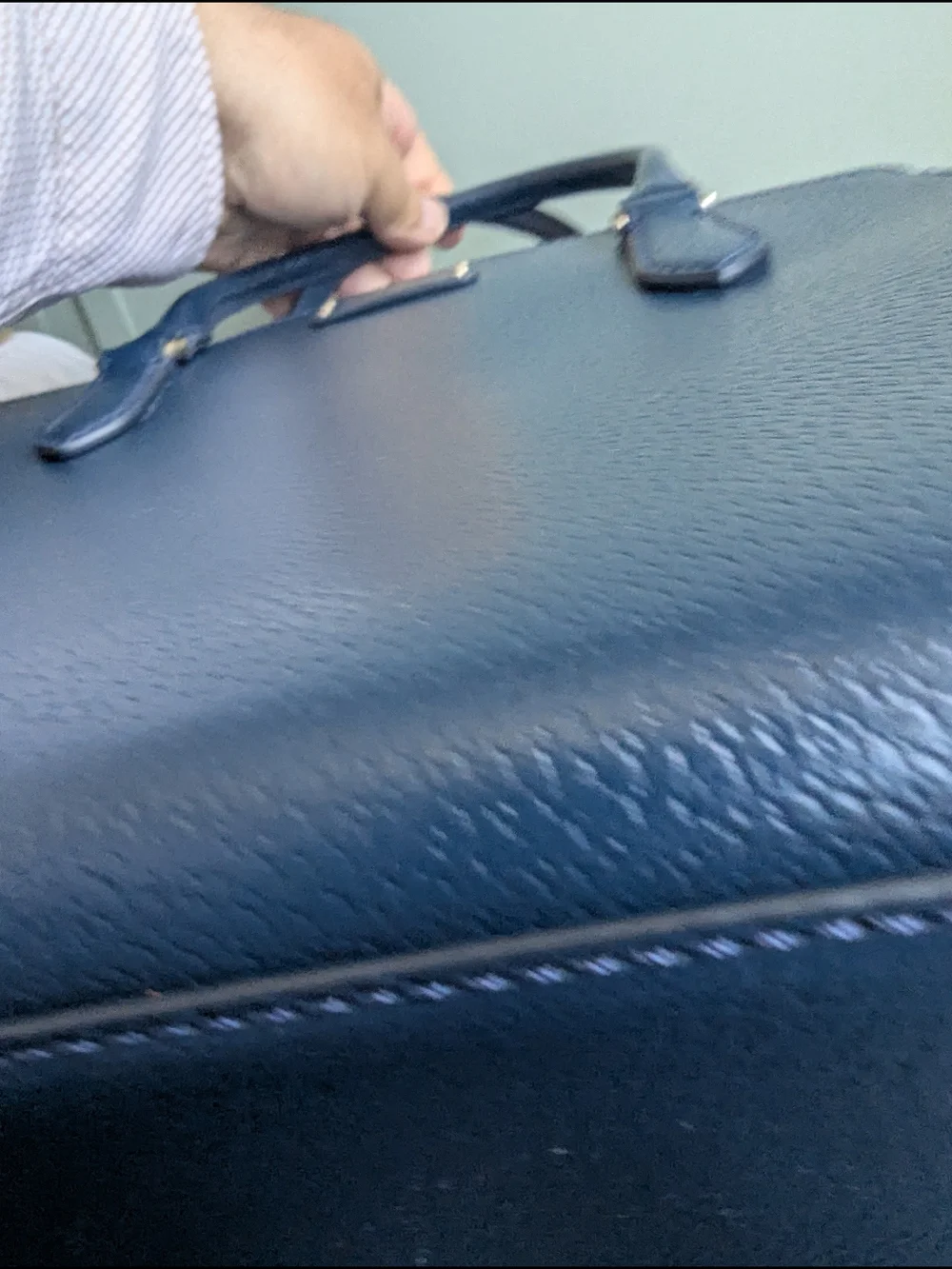 Kate Spade Blue Pebble Leather Satchel